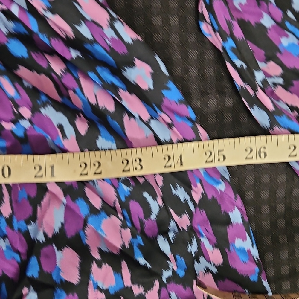 Shein, Fairy Grunge, Purple Floral, Tiered Dress, Long Sleeve, V-neck, Size-XL - Picture 11 of 13